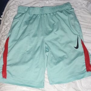 Nike Aqua and Red Sports Shorts